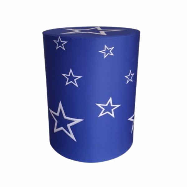 Capa Cilindro P Azul com Estrelinhas 